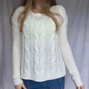 So brand sweater, White, with patterned design